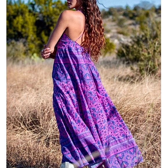 🌺🎉HP🎉🌺 Spell & The Gypsy Journey Strappy Maxi Dress Mulberry - Picture 5 of 16